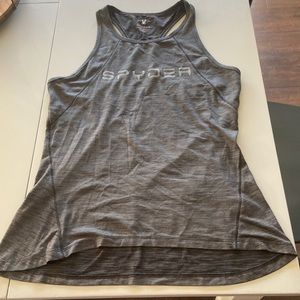 Spyder- dark gray heather- ladies size Medium workout top